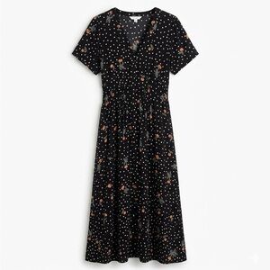 Free People Black Floral Midi Dress